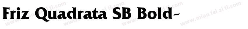 Friz Quadrata SB Bold字体转换